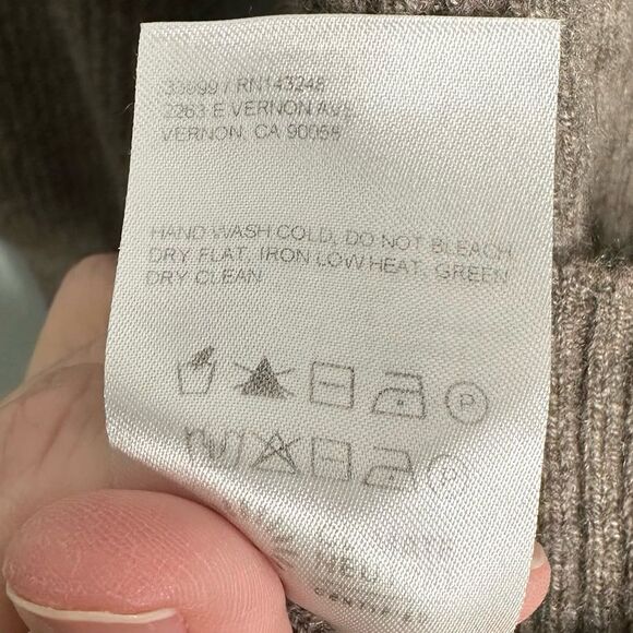 Reformation Hart Recycled Cashmere Ribbed Sweater Cocoa Plus Size 3X - Picture 8 of 9